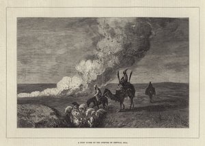 Una tempesta di polvere nelle steppe dell